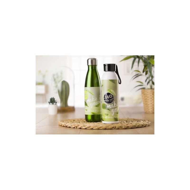 Gourde en acier inoxydable simple paroi de 650 ml personnalisée Sumatra Matières : acier inoxydable Couleurs : bleu personnalisa