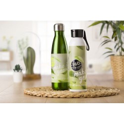 Gourde en acier inoxydable simple paroi de 650 ml personnalisée Sumatra marquage laser ultra précis