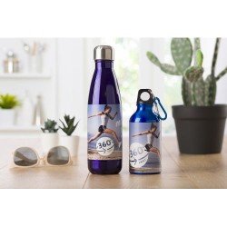 Gourde en acier inoxydable simple paroi de 650 ml personnalisée Sumatra Matières : acier inoxydable Couleurs : orange objet publ