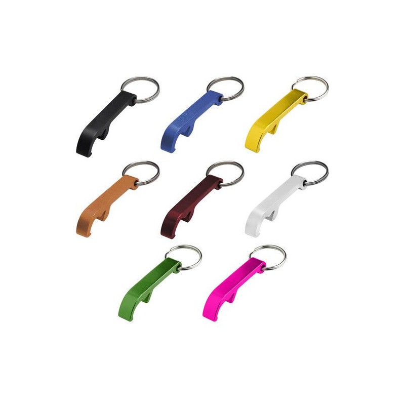 Porte-clés décapsuleur utile et personnalisé Felix Matières : métal Couleurs : argenté goodies publicitaire durable