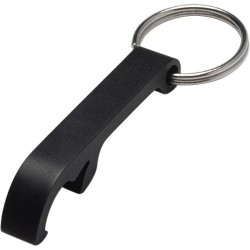 Porte-clés décapsuleur utile et personnalisé Felix Matières : métal Couleurs : noir personnalisable avec votre logo