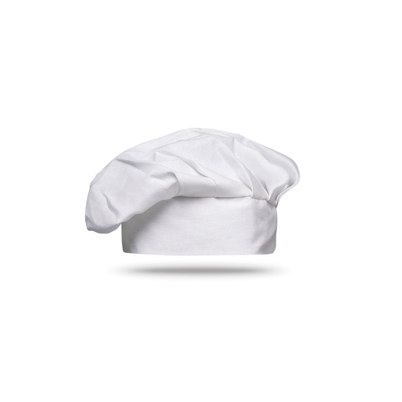 Toque de chef personnalisée en coton 130g/m2 - CHEF Matières : coton Couleurs : blanc