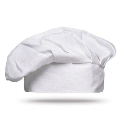 Toque de chef personnalisée en coton 130g/m2 - CHEF Matières : coton Couleurs : blanc