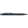 Stylo bille personnalisable à toucher gomme Formentera Matières : caoutchouc Couleurs : bleu clair impression haute définition