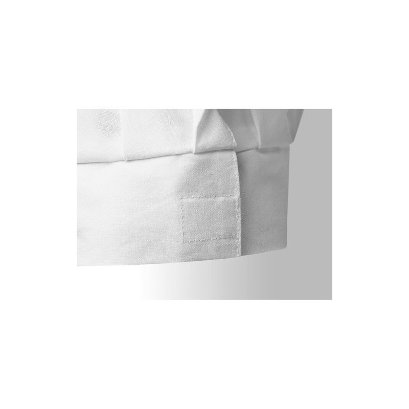 Toque de chef personnalisée en coton 130g/m2 - CHEF Matières : coton Couleurs : blanc personnalisable avec votre logo