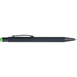 Stylo bille personnalisable à toucher gomme Formentera Matières : caoutchouc Couleurs : vert citron goodies publicitaire événeme