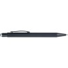Stylo bille personnalisable à toucher gomme Formentera Matières : caoutchouc Couleurs : bleu cobalt accessoire événementiel uniq