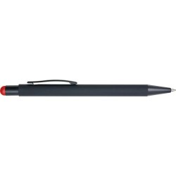 Stylo bille personnalisable à toucher gomme Formentera Matières : caoutchouc Couleurs : rouge objet promo petit budget
