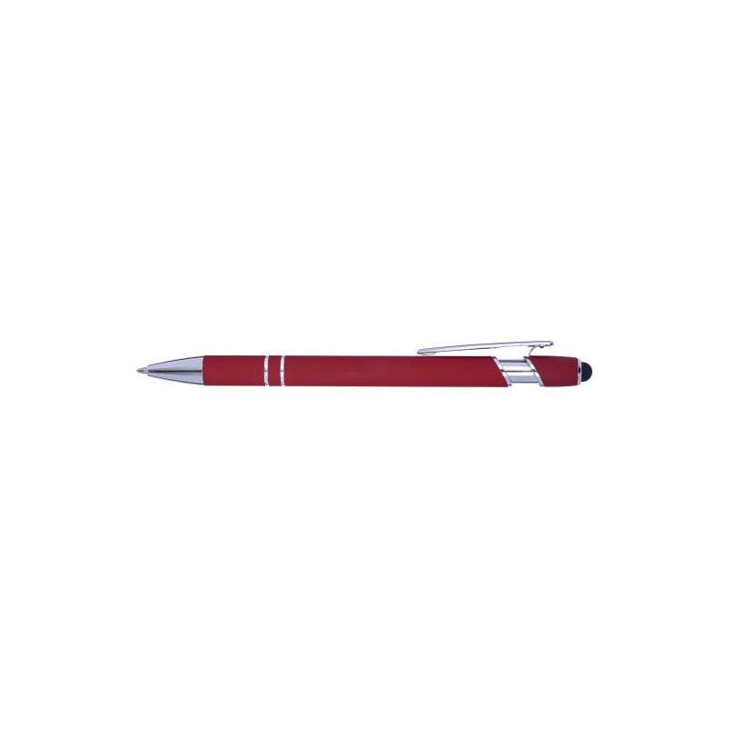 Stylo bille personnalisé en métal Primo Matières : caoutchouc Couleurs : jaune personnalisable avec votre logo