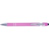 Stylo bille personnalisé en métal Primo Matières : caoutchouc Couleurs : rose objet promotionnel éco-responsable