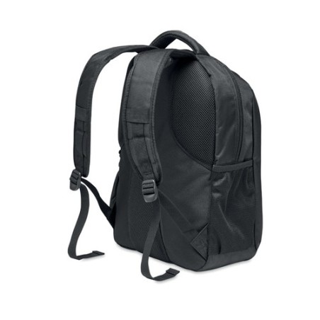 Sac à dos personnalisé et pratique pour ordinateur portable - MACAU Matières : PET Couleurs : noir personnalisable avec votre lo