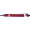 Stylo bille personnalisé en métal Primo Matières : caoutchouc Couleurs : rouge marquage couleur éclatante