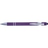 Stylo bille personnalisé en métal Primo Matières : caoutchouc Couleurs : pourpre marquage laser ultra précis