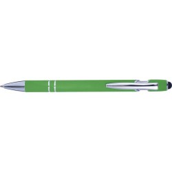 Stylo bille personnalisé en métal Primo Matières : caoutchouc Couleurs : vert citron personnalisable avec votre logo