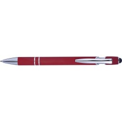 Stylo bille personnalisé en métal Primo Matières : caoutchouc Couleurs : bleu clair impression logo haute qualité