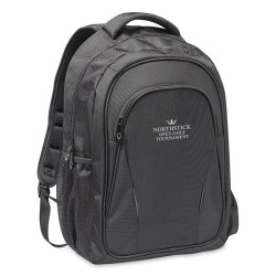 Sac à dos personnalisé et pratique pour ordinateur portable - MACAU Matières : PET Couleurs : noir marquage laser ultra précis
