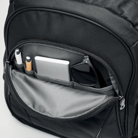 Sac à dos personnalisé et pratique pour ordinateur portable - MACAU Matières : PET Couleurs : noir livraison express 24h 48h