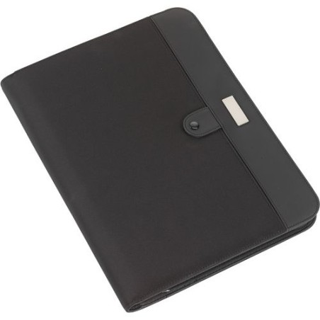 Conférencier zippé A4 en microfibre personnalisable Rianna Matières : microfibre Couleurs : noir