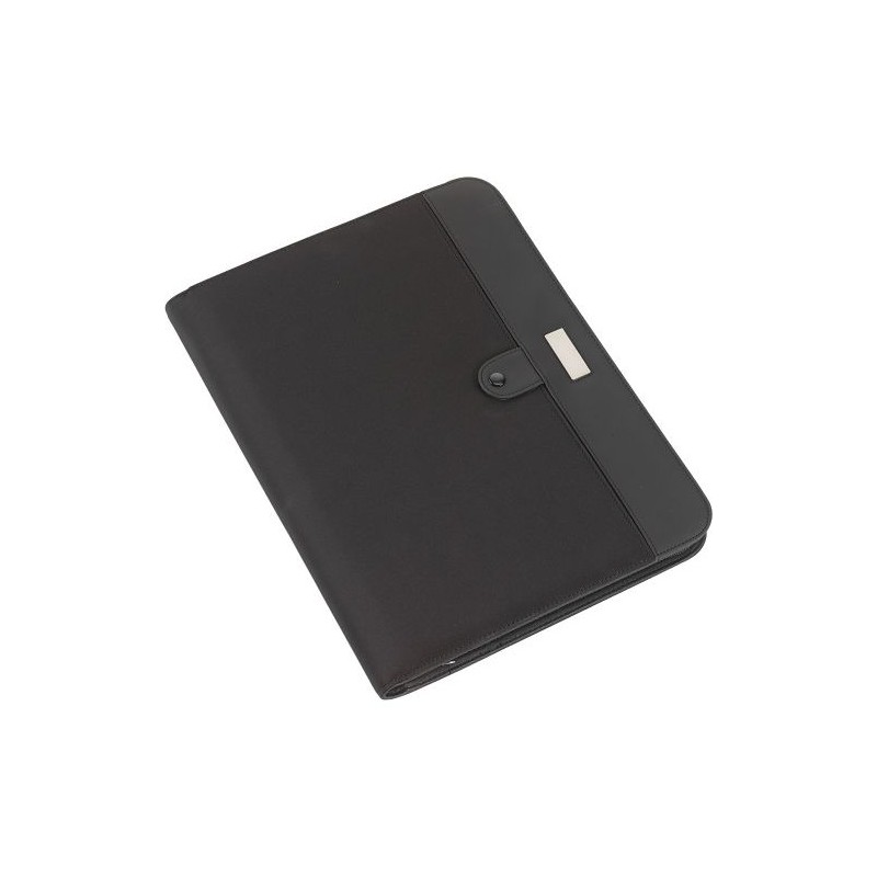 Conférencier zippé A4 en microfibre personnalisable Rianna Matières : microfibre Couleurs : noir cadeau entreprise pas cher