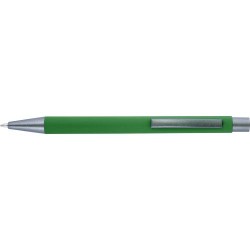 Stylo bille en métal personnalisé Emmett Matières : caoutchouc Couleurs : rouge 2