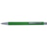 Stylo bille en métal personnalisé Emmett Matières : caoutchouc Couleurs : vert objet promotionnel éco-responsable