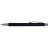 Stylo bille en métal personnalisé Emmett Matières : caoutchouc Couleurs : noir personnalisation rapide en France