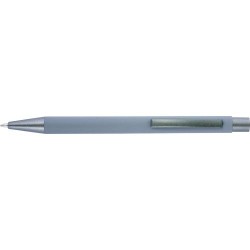 Stylo bille en métal personnalisé Emmett Matières : caoutchouc Couleurs : gris cadeau entreprise pas cher