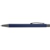 Stylo bille en métal personnalisé Emmett Matières : caoutchouc Couleurs : bleu cadeau affaires élégant