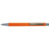 Stylo bille en métal personnalisé Emmett Matières : caoutchouc Couleurs : orange marquage laser ultra précis