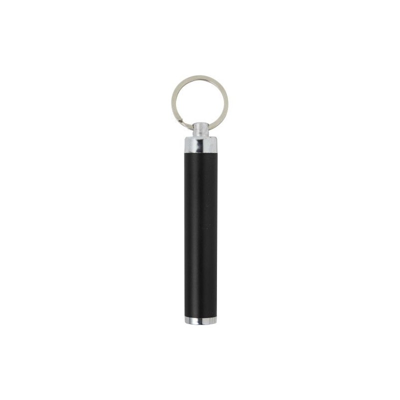 Porte-clés en métal pratique avec torche Zola Matières : métal Couleurs : noir
