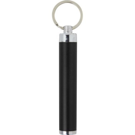 Porte-clés en métal pratique avec torche Zola Matières : métal Couleurs : noir