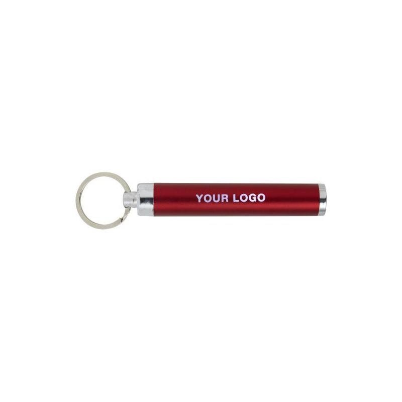 Porte-clés en métal pratique avec torche Zola Matières : métal Couleurs : noir marquage laser ultra précis