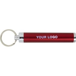 Porte-clés en métal pratique avec torche Zola Matières : métal Couleurs : bleu clair objet promotionnel éco-responsable