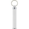 Porte-clés en métal pratique avec torche Zola Matières : métal Couleurs : blanc personnalisable avec votre logo