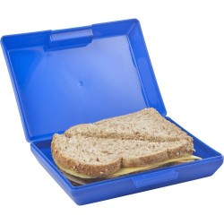 Lunch box personnalisée en plastique idéale pour vos repas Adaline Matières : plastique Couleurs : bleu cobalt impression haute 