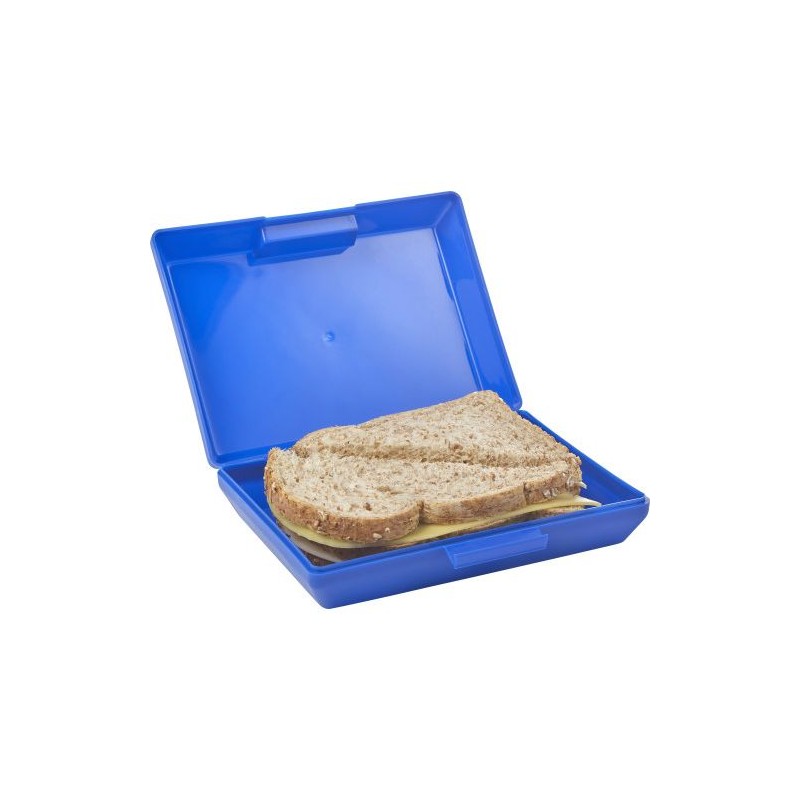 Lunch box personnalisée en plastique idéale pour vos repas Adaline Matières : plastique Couleurs : bleu cobalt impression haute 
