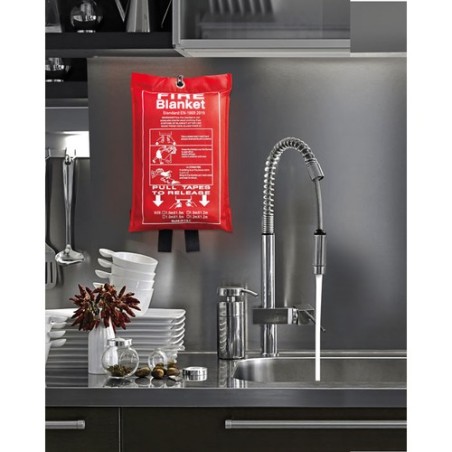 Couverture Anti-Feu 100x95cm BLAKE - Sécurité Maximale