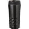 Mug isotherme personnalisé élégant à double paroi Lorraine Matières : métal Couleurs : noir