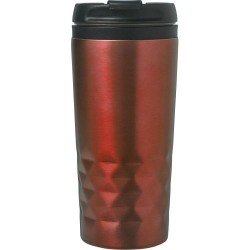 Mug isotherme personnalisé élégant à double paroi Lorraine Matières : métal Couleurs : rouge goodies publicitaire événementiel