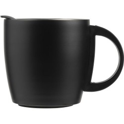 Mug isotherme étanche double paroi personnalisé Rania Matières : métal Couleurs : noir cadeau entreprise pas cher