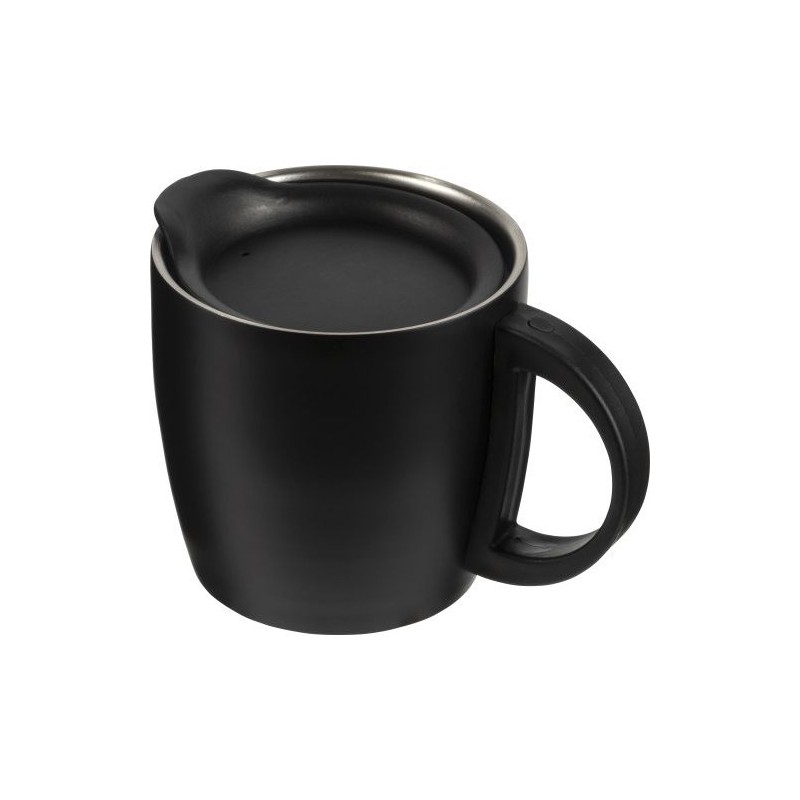 Mug isotherme étanche double paroi personnalisé Rania Matières : métal Couleurs : noir impression haute définition