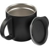 Mug isotherme étanche double paroi personnalisé Rania Matières : métal Couleurs : noir marquage laser ultra précis