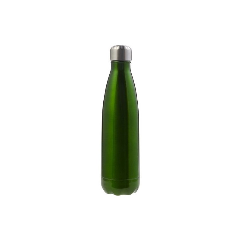 Gourde isotherme personnalisée en acier inoxydable de 500 ml Lombok Matières : acier inoxydable Couleurs : vert personnalisable 