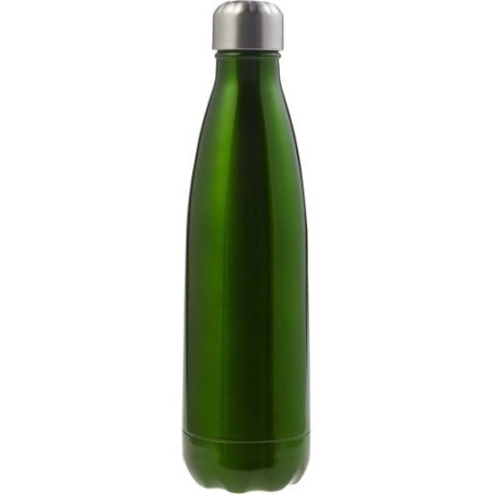 Gourde isotherme personnalisée en acier inoxydable de 500 ml Lombok Matières : acier inoxydable Couleurs : vert personnalisable 