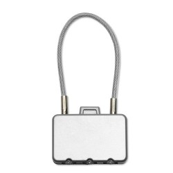 Cadenas Personnalisé de Voyage Éco-responsable THREECODE Matières : métal Couleurs : argenté mat