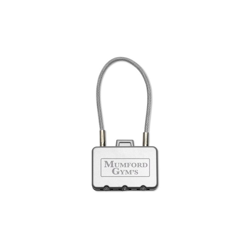 Cadenas Personnalisé de Voyage Éco-responsable THREECODE Matières : métal Couleurs : argenté mat personnalisable avec votre logo