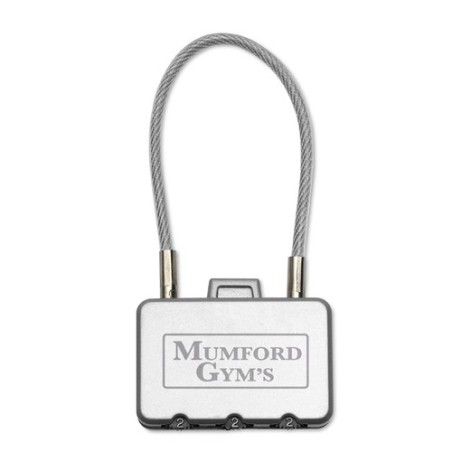 Cadenas Personnalisé de Voyage Éco-responsable THREECODE Matières : métal Couleurs : argenté mat personnalisable avec votre logo