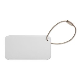 Étiquette à Bagages Personnalisée - Accessoire de Voyage TAGGY Matières : aluminium Couleurs : argenté mat 2