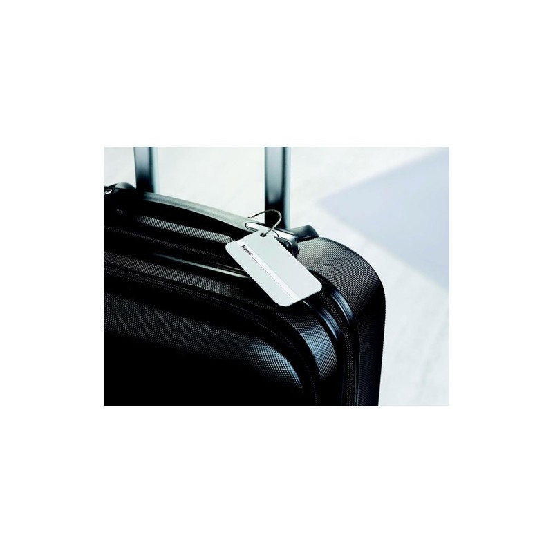 Étiquette à Bagages Personnalisée - Accessoire de Voyage TAGGY Matières : aluminium Couleurs : argenté mat goodies publicitaire 