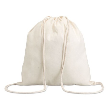 Sac Cordon Pratique Personnalisé HUNDRED Matières : coton Couleurs : beige